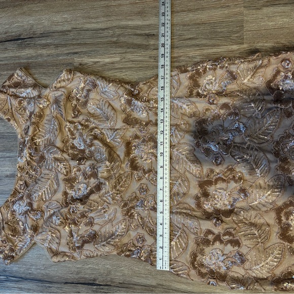 Alex Evenings - Rose Gold Sequin Cocktail Dress - Size 12 - Picture 7 of 8